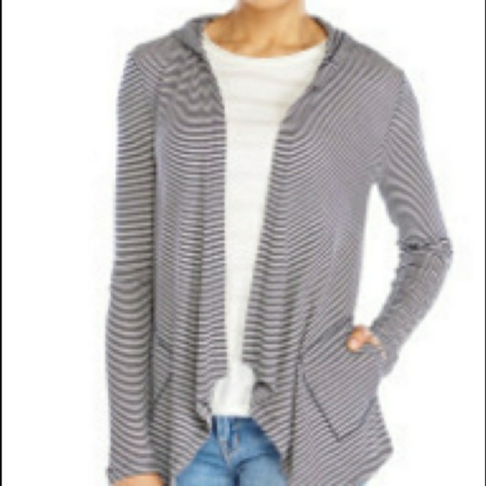 Philosophy Drape Front Hooded Cardigan